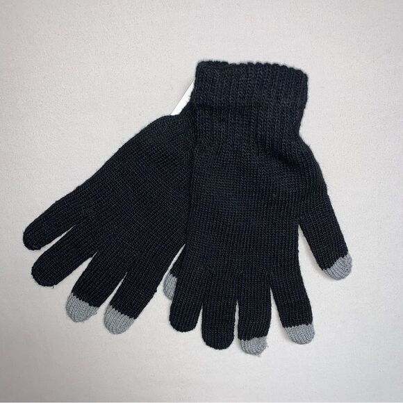 NWT Black Texting Gloves Unisex One Size Warm Winter Lightweight Snow Ski Fall - Picture 3 of 5